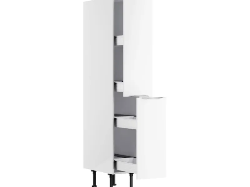 Optifit Küchen-Midi-Apothekerschrank Arvid986 30 cm x 176,6 cm x 58,4 cm Weiß< Küchenschränke