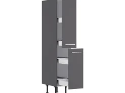 Optifit Küchenschränke<Küchen-Midi-Apothekerschrank Ingvar420 30cmx176,6cmx58,4cm Anthra. Matt