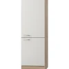 Optifit Kühlschränke<Küchen-Midischrank für Kühlschr. Dakar286 60cmx174,4cmx60cm Weiß-Eiche