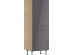 Sale Optifit Küchen-Midischrank für Kühlschrank Jonte984 60 cm Anthrazit-Wildeiche