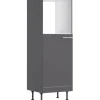 Optifit Einbauküchen<Küchen-Midi-Schrank f. Backofen und Kühls. Ingvar420 60cm Anthrazit Matt