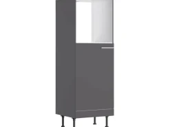 Optifit Einbauküchen<Küchen-Midi-Schrank f. Backofen und Kühls. Ingvar420 60cm Anthrazit Matt