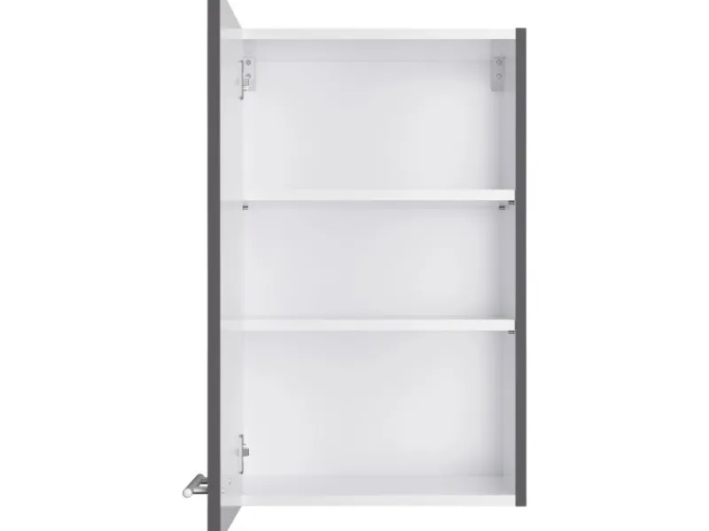 Optifit Küchenschränke<Küchen-Oberschrank Ingvar420 45 cm x 70,4 cm x 34,9 cm Anthrazit Matt