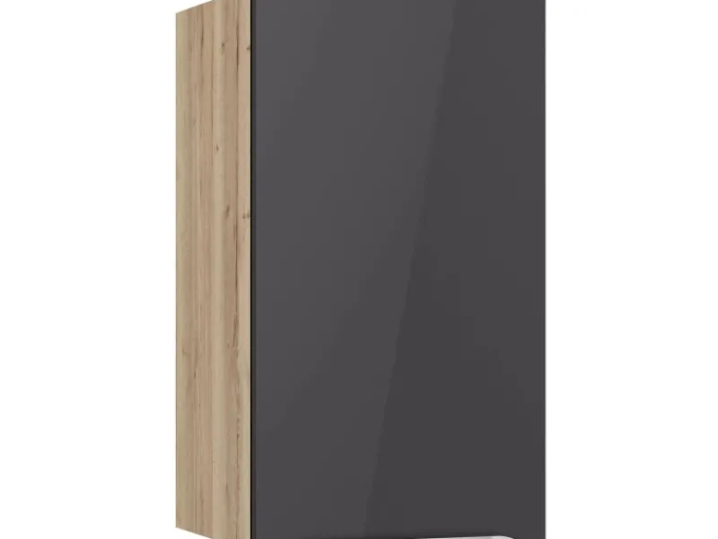 Optifit Küchen-Oberschrank Linus984 40cm x 70,4cm x 34,9cm Anthrazit-Wildeiche< Küchenschränke