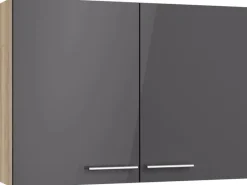 Hot Optifit Küchen-Oberschrank Jonte984 100 x 70,4 x 34,9 cm Anthrazit-Wildeiche