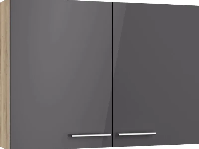 Hot Optifit Küchen-Oberschrank Jonte984 100 x 70,4 x 34,9 cm Anthrazit-Wildeiche