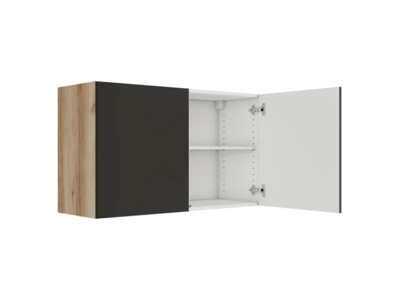 Optifit Küchen-Oberschrank 100 x 57,6 x 34,6 cm Noah420 Wildeiche NB< Küchenschränke