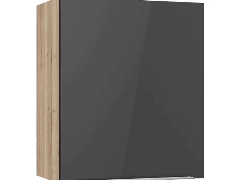 Optifit Küchen-Oberschrank Linus984 60cm x 70,4cm x 34,9cm Anthrazit-Wildeiche< Küchenschränke