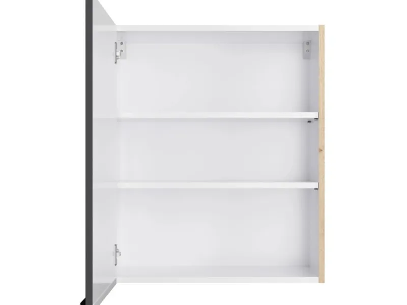 Optifit Küchen-Oberschrank Linus984 60cm x 70,4cm x 34,9cm Anthrazit-Wildeiche< Küchenschränke