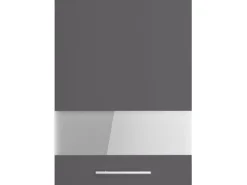 Optifit Küchenschränke<Küchen-Oberschrank mit Glassegment Ingvar420 50 cm Anthrazit Matt