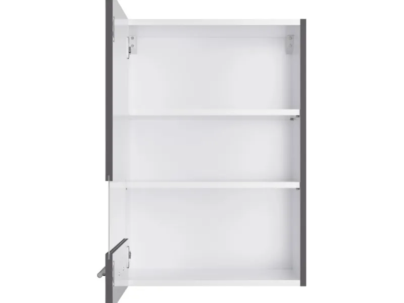 Optifit Küchenschränke<Küchen-Oberschrank mit Glassegment Ingvar420 50 cm Anthrazit Matt