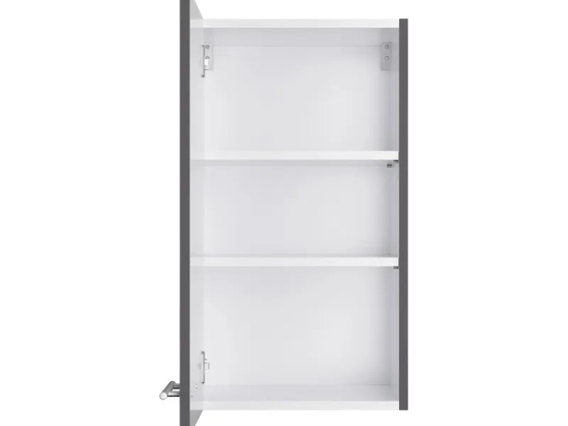 Optifit Küchenschränke<Küchen-Oberschrank Ingvar420 40 cm x 70,4 cm x 34,9 cm Anthrazit Matt