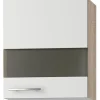 Discount Optifit Küchen-Oberschrank mit Segmentglastür Dakar286 50cm x 57,6cm Weiß-Eiche
