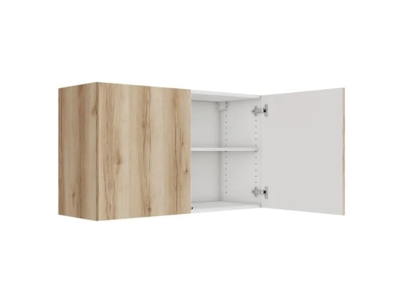 New Optifit Küchen-Oberschrank 100 x 57,6 x 34,6 cm Kaya290 Nachbildung Wildeiche