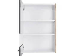 Clearance Optifit Küchen-Oberschrank mit Glassegment Jonte984 50 cm Anthrazit-Wildeiche