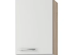 Optifit Küchenschränke<Küchen-Oberschrank Dakar286 40 cm x 57,6 cm x 34,6 cm Weiß-Eiche