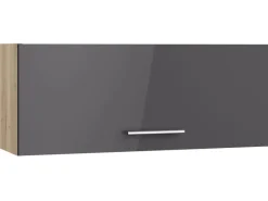 Optifit Küchenschränke<Küchen-Oberschrank Jonte984 90cm x 35,2cm x 34,9cm Anthrazit-Wildeiche