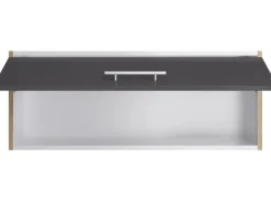 Optifit Küchenschränke<Küchen-Oberschrank Jonte984 90cm x 35,2cm x 34,9cm Anthrazit-Wildeiche