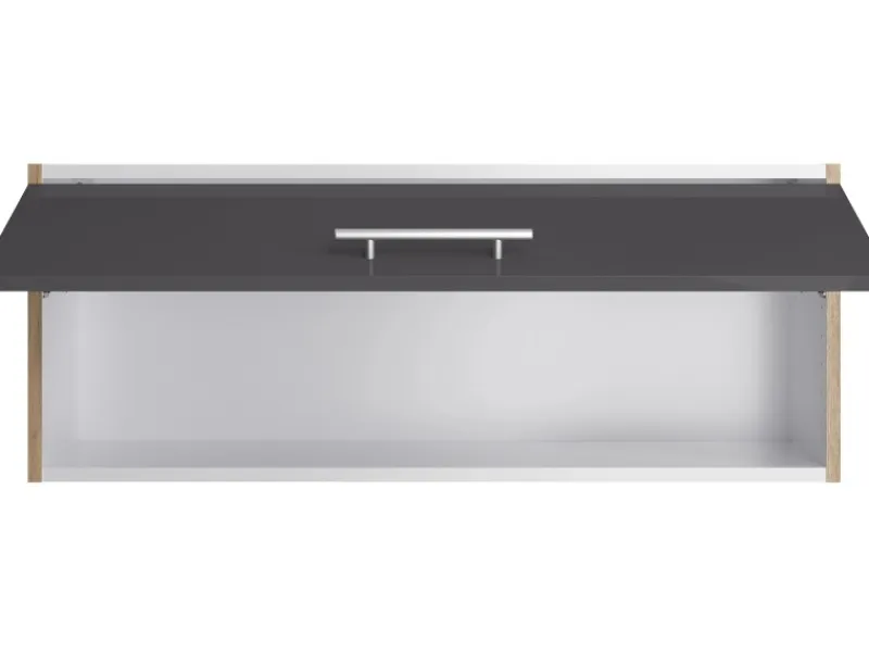 Optifit Küchenschränke<Küchen-Oberschrank Jonte984 90cm x 35,2cm x 34,9cm Anthrazit-Wildeiche