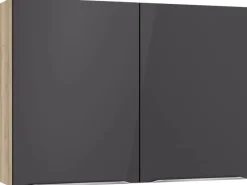 Best Optifit Küchen-Oberschrank Linus984 100 x 70,4 x 34,9 cm Anthrazit-Wildeiche