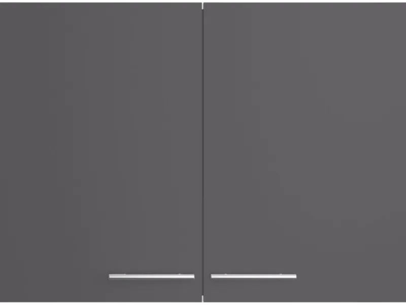 Optifit Küchen-Oberschrank Ingvar420 100 cm x 70,4 cm x 34,9 cm Anthrazit Matt< Küchenschränke
