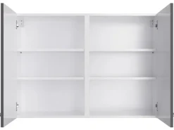 Optifit Küchen-Oberschrank Ingvar420 100 cm x 70,4 cm x 34,9 cm Anthrazit Matt< Küchenschränke