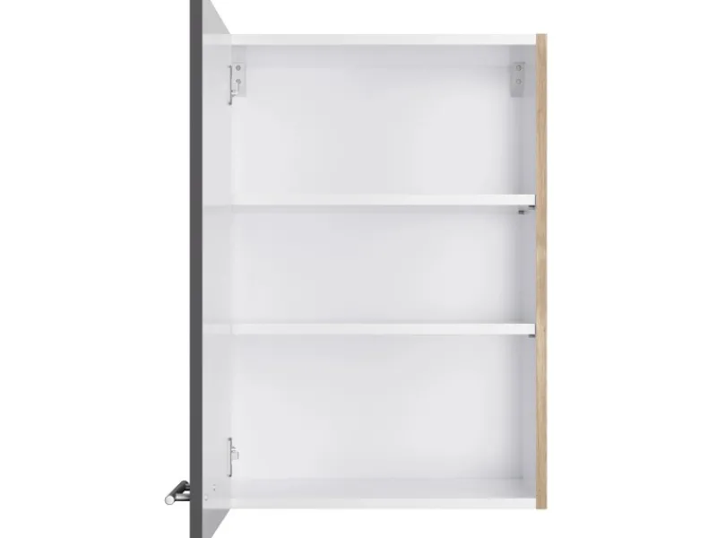 Optifit Küchenschränke<Küchen-Oberschrank Jonte984 50cm x 70,4cm x 34,9cm Anthrazit-Wildeiche