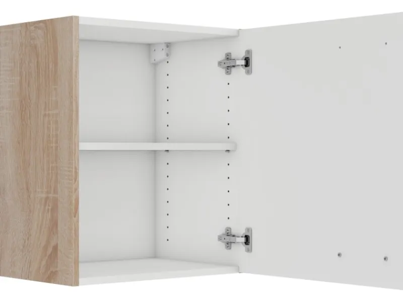 Optifit Küchen-Oberschrank Dakar286 50 cm Weiß Seidenglanz