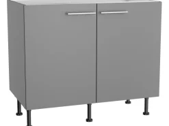 Clearance Optifit Küchen-Spülenunterschrank Mats825 100 cm x 87 cm x 58,4 cm Basaltgrau