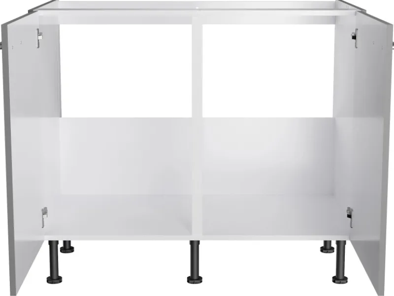 Clearance Optifit Küchen-Spülenunterschrank Mats825 100 cm x 87 cm x 58,4 cm Basaltgrau