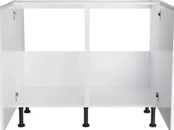 Optifit Küchen-Spülenunterschrank Arvid986 100 cm x 87 cm x 58,4 cm Weiß< Küchenschränke