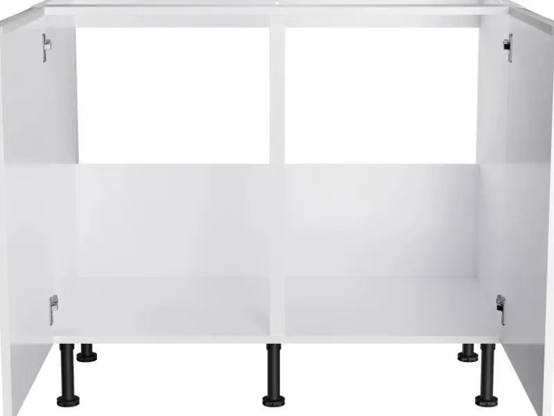 Optifit Küchen-Spülenunterschrank Arvid986 100 cm x 87 cm x 58,4 cm Weiß< Küchenschränke