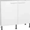 Optifit Küchenschränke<Küchen-Spülenunterschrank Bengt932 100 cm x 87 cm x 58,4 cm Weiß