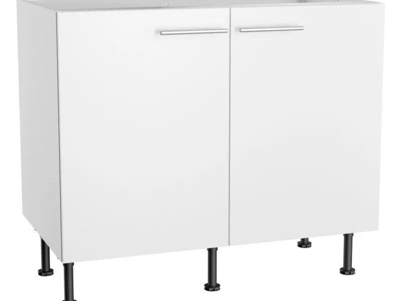 Optifit Küchenschränke<Küchen-Spülenunterschrank Bengt932 100 cm x 87 cm x 58,4 cm Weiß