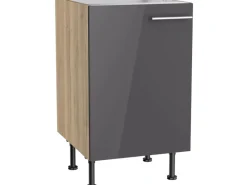 Optifit Küchenschränke<Küchen-Spülenunterschrank Jonte984 50x87x58,4cm Anthra.-WildEiche