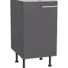 Optifit Küchenschränke<Küchen-Spülenunterschrank Ingvar420 45 x 87 x 58,4cm Anthrazit Matt