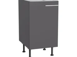 Optifit Küchenschränke<Küchen-Spülenunterschrank Ingvar420 45 x 87 x 58,4cm Anthrazit Matt