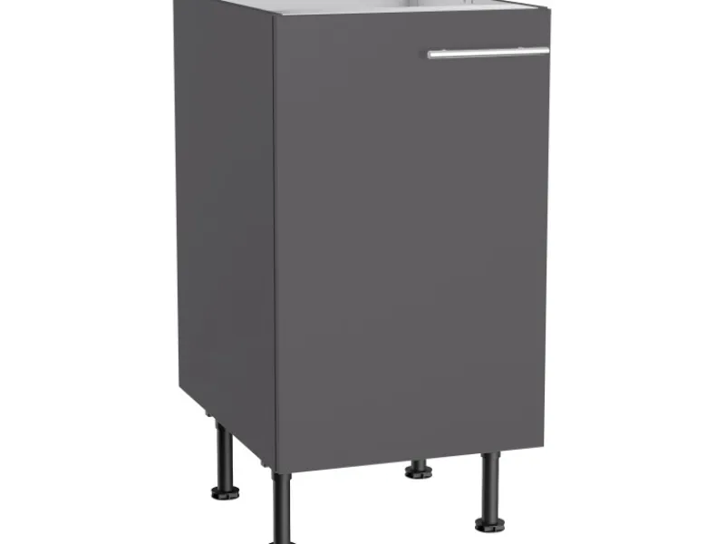 Optifit Küchenschränke<Küchen-Spülenunterschrank Ingvar420 45 x 87 x 58,4cm Anthrazit Matt