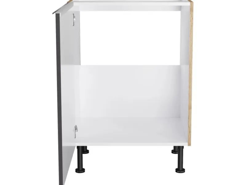 Optifit Küchenschränke<Küchen-Spülenunterschrank Linus984 60x87x58,4cm Anthra.-WildEiche