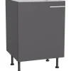 New Optifit Küchen-Spülenunterschrank Ingvar420 60 x 87 x 58,4 cm Anthrazit Matt