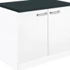 Clearance Optifit Küchen-Spülenunterschrank Salo214 100 cm Weiß