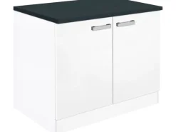 Clearance Optifit Küchen-Spülenunterschrank Salo214 100 cm Weiß