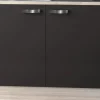 Online Optifit Küchen-Spülenunterschrank Faro220 100 x 84,8 x 60 cm Anthrazit-Braun