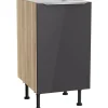 Optifit Küchen-Spülenunterschrank Linus984 45x87x58,4cm Anthra.-WildEiche< Küchenschränke