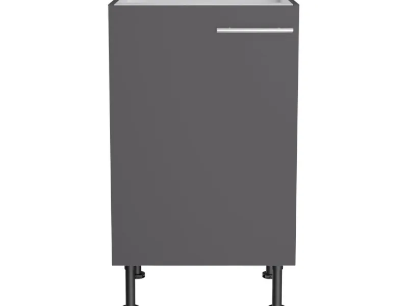 Optifit Küchenschränke<Küchen-Spülenunterschrank Ingvar420 50 x 87 x 58,4cm Anthrazit Matt