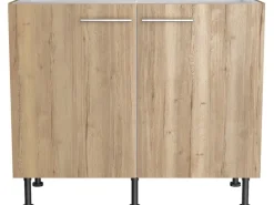 Clearance Optifit Küchen-Spülenunterschrank Erik290 100 cm x 87 cm x 58,4 cm Wildeiche