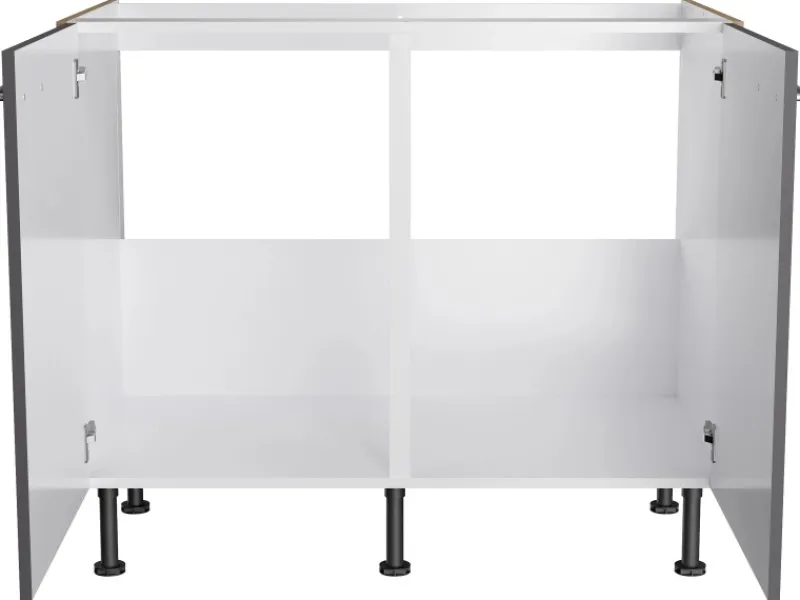 Optifit Küchenschränke<Küchen-Spülenunterschrank Jonte984 100cmx87cmx58,4cm Anthra.-WildEiche