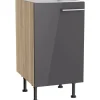 Hot Optifit Küchen-Spülenunterschrank Jonte984 45x87x58,4cm Anthra.-WildEiche