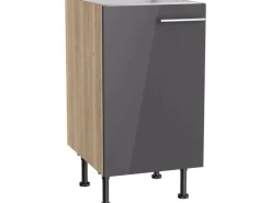 Hot Optifit Küchen-Spülenunterschrank Jonte984 45x87x58,4cm Anthra.-WildEiche