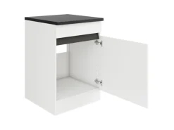 Optifit Küchen-Spülenunterschrank 60 x 88 x 60 cm Luca932 Weiß Anthrazit< Küchenschränke